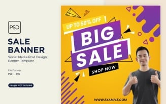 Big Sale on Store And Online Sale Banner Design Template