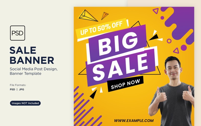 Big Sale on Store And Online Sale Banner Design Template Social Media