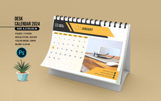 2024 Desk Calendar Template