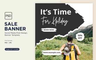 Time to Travel Banner Design Template 2