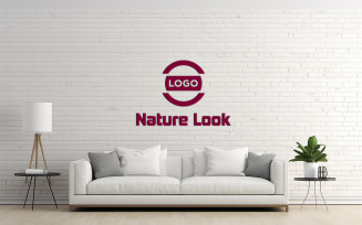 Brick Wall Logo Mockup Design