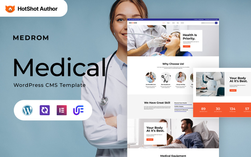 Medrom - Medical Equipment WordPress Elementor Theme WordPress Theme