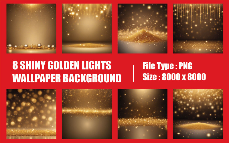 Shiny golden lights - wallpaper background Illustration