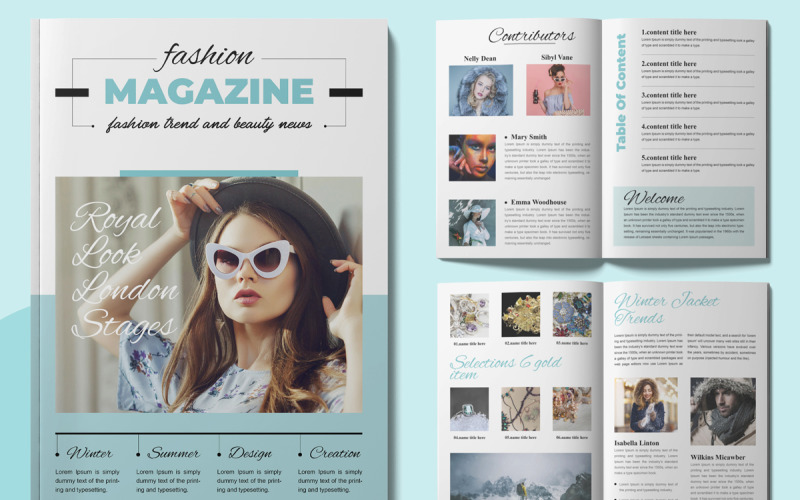 The Fashion Magazine Design Magazine Template