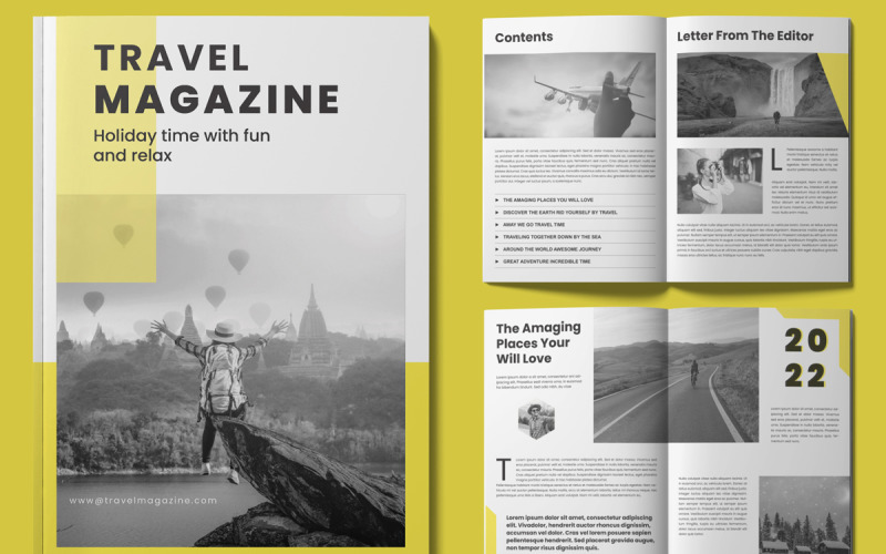 Travel Magazine Design Template Magazine Template