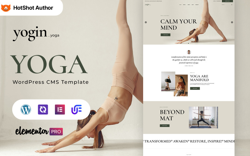 Yogin - Yoga And Exercise WordPress Elementor Theme WordPress Theme