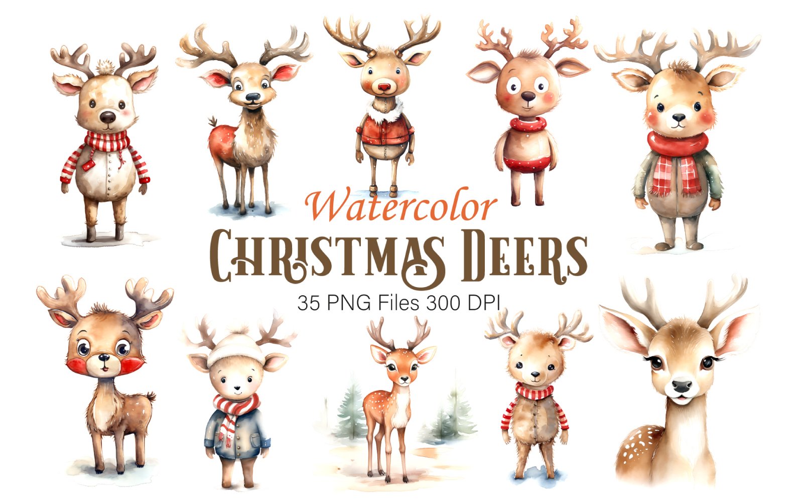 Kit Graphique #375659 Watercolor Christmas Divers Modles Web - Logo template Preview