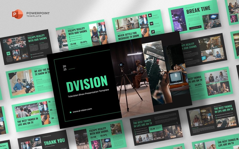 Dvision - TV Show Powerpoint Template PowerPoint Template