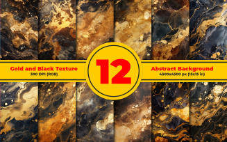 Black and Gold Texture Abstract Background
