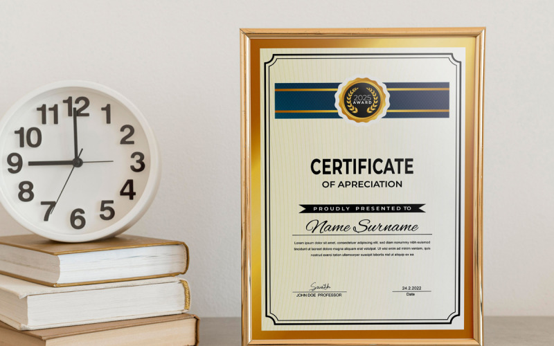 Certificate of Appreciation Templates Layout Corporate Identity