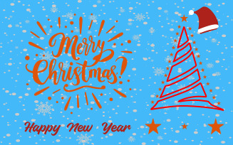 Christmas holiday banner Christmas tree frame with Happy New Year Wish Free