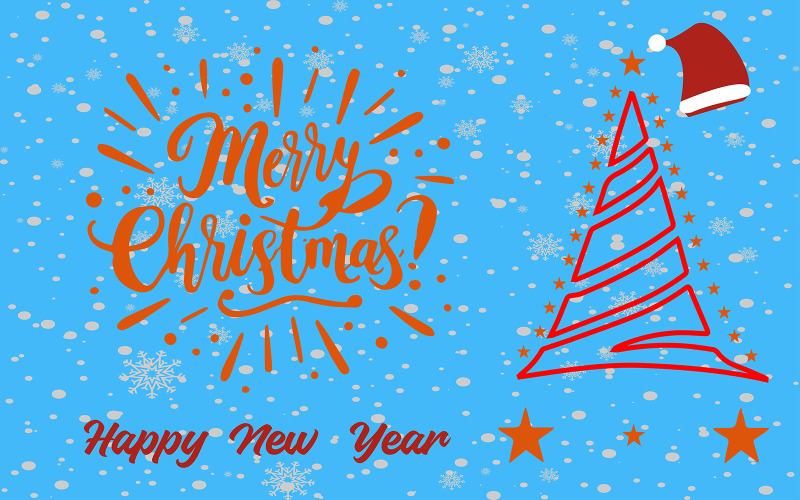 Christmas holiday banner Christmas tree frame with Happy New Year Wish Free Vector Graphic