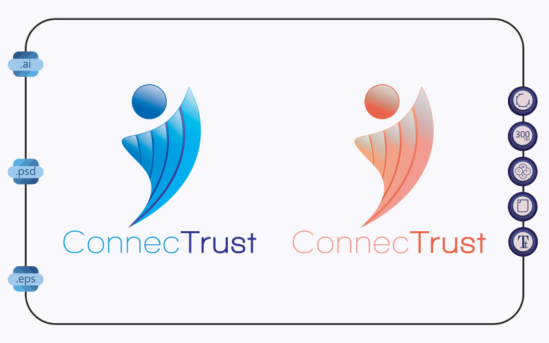 Design Connect Trust Logo Logo Template