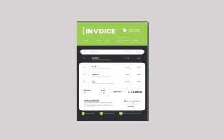 Green Life Hash Invoice Template