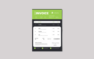 Green Life Hash Invoice Template