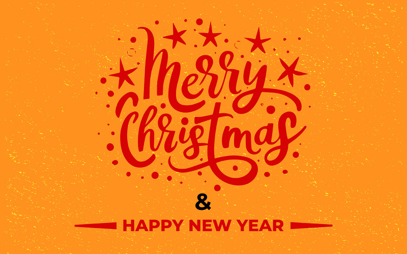 Merry Christmas and Happy New Year Vector Illustration Free Vector Graphic