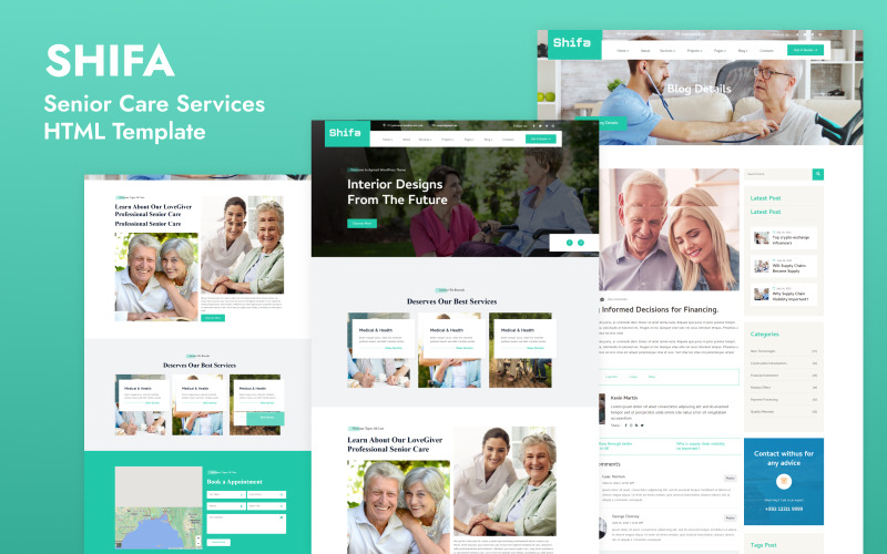 Shifa-Senior Care Services HTML Template Website Template