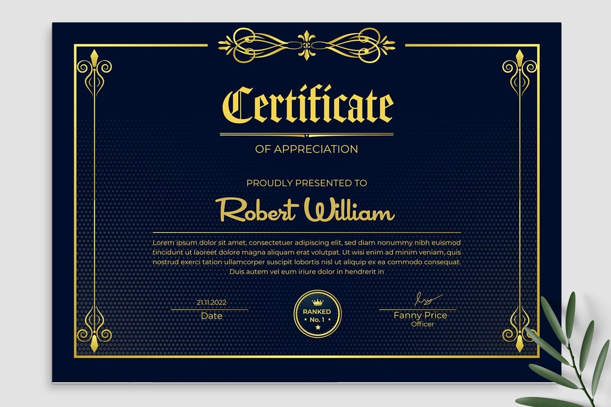 Kit Graphique #375828 Certificat Appreciation Divers Modles Web - Logo template Preview