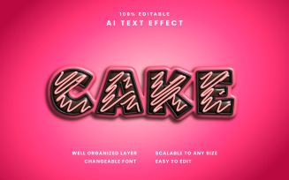 Cake Editable Text Effect