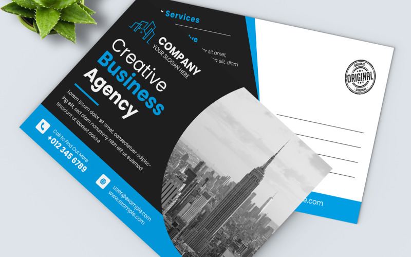 Corporate Post Card Template Layout Corporate Identity