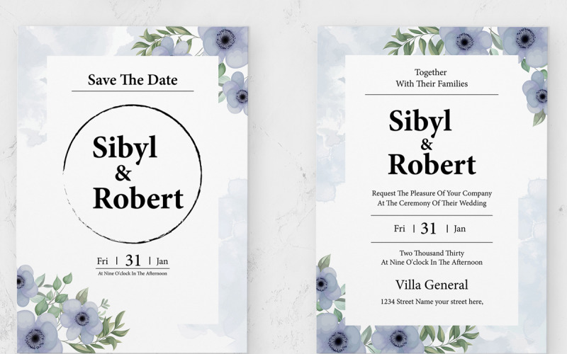 Marriage Ceremony Invitations Template Corporate Identity