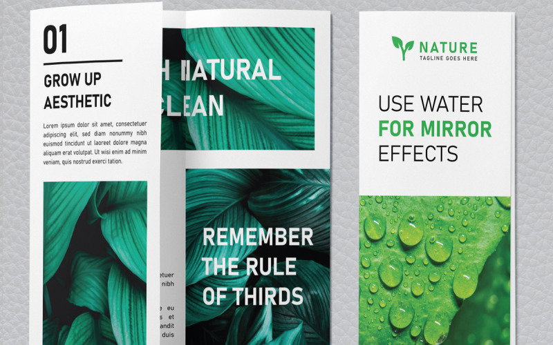 Natural Trifold Brochure Template Corporate Identity