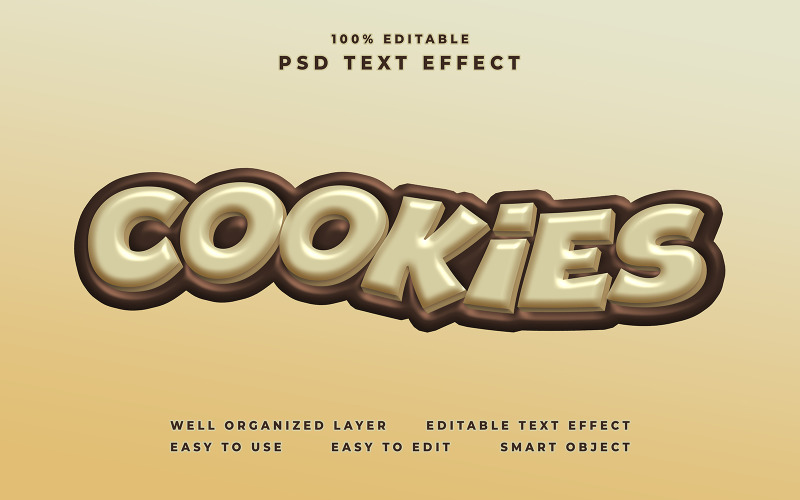 Cookies Editable Text Effect Illustration