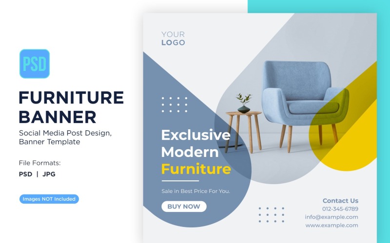 Exclusive Modern Furniture Banner Design Template Social Media