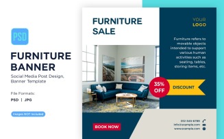 Furniture Sale Banner Design Template 14