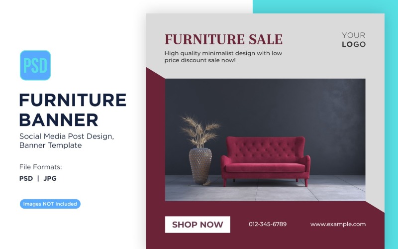 Furniture Sale Banner Design Template 15 Social Media