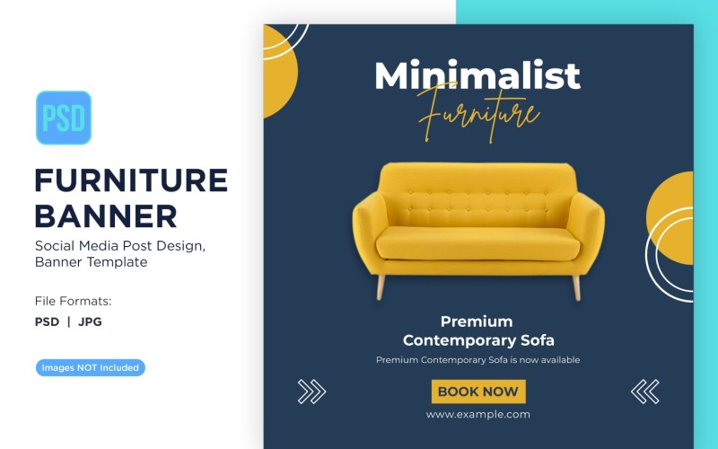 Minimalist Furniture Banner Design Template Social Media