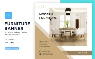 Modern Furniture Banner Design Template 3