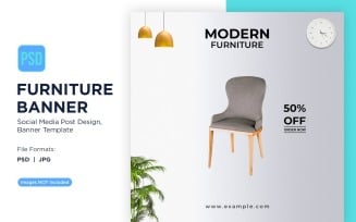 Modern Furniture Banner Design Template 4