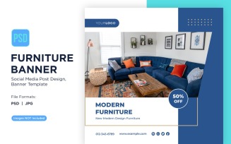 Modern Furniture Banner Design Template 6