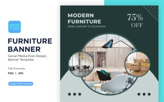 Modern Furniture Bring Comfort To Your Room Banner Design 2