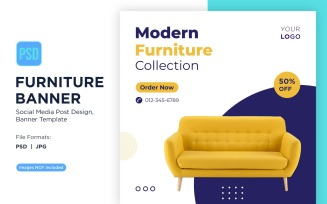 Modern Furniture Collection Banner Design Template 3