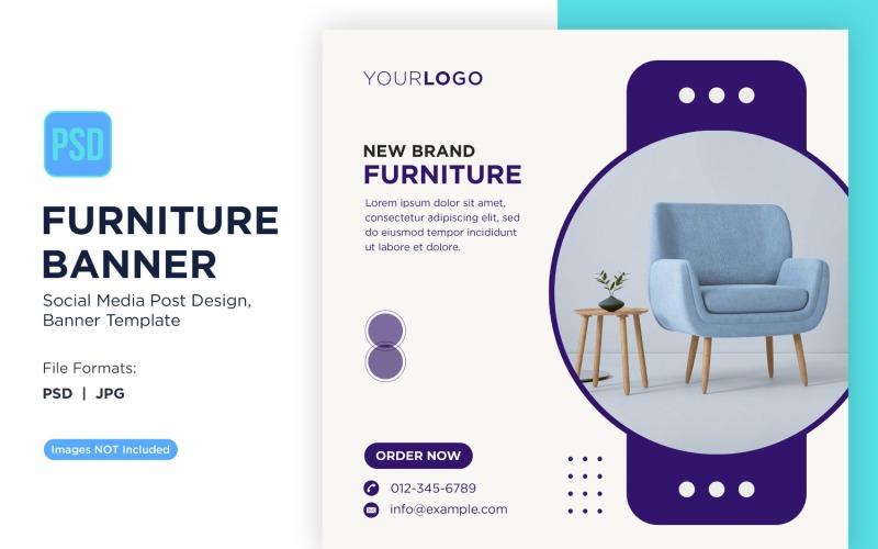 New Brand Furniture Banner Design Template Social Media