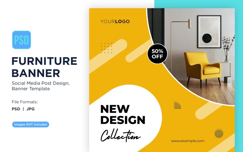 New Design Collection Furniture Banner Design Template Social Media