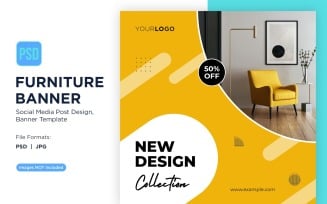 New Design Collection Furniture Banner Design Template