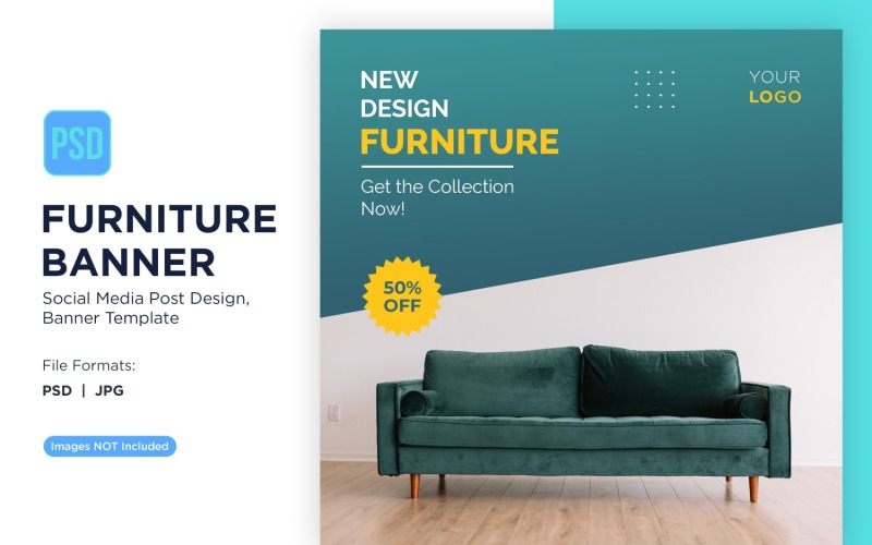 New Design Furniture Banner Design Template 2 Social Media