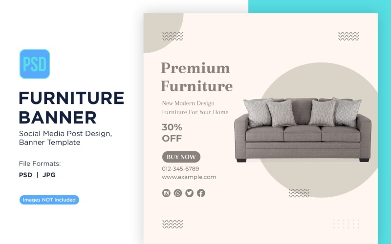 Premium Furniture Banner Design Template Social Media