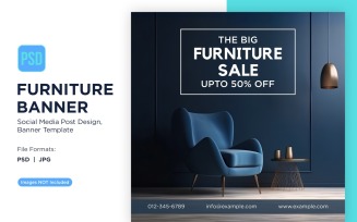 The Big Furniture Sale Upto 50 Percent Off Banner Design
