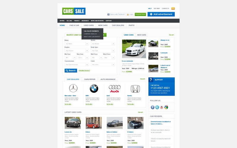 Car PSD Template