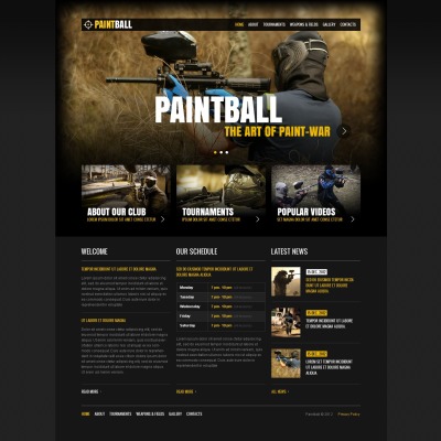 Paintball Team Website Template