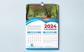 Creative Wall Calendar Template 2024