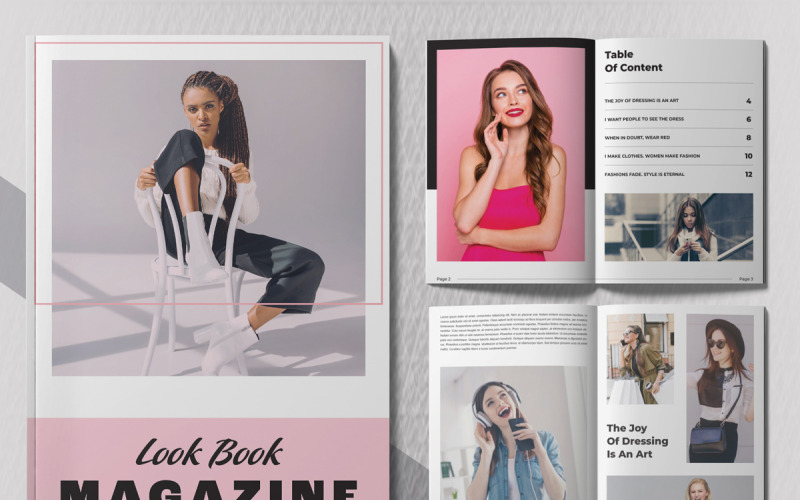 Fashion Look Book Design Layout Magazine Template