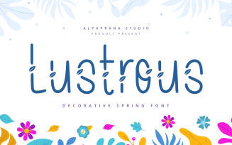 Lustrous - Decorative Display Font