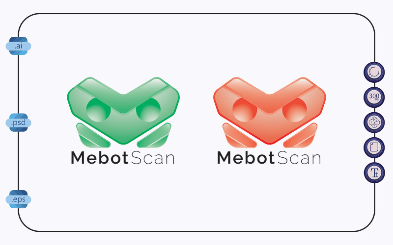 Modern Design Me Bot Scan Logo Logo Template