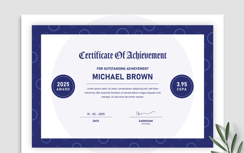 Achievement Certificates Template Corporate Identity