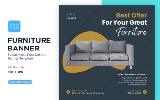 Best Offer For Your Great Furniture Sale Banner Design